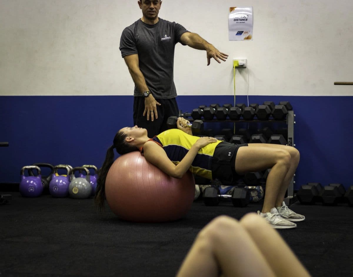 Scott coaching a member at Shape Shifters